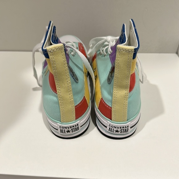 Never worn Converse multi colored mid-top sneaker - Picture 2 of 4